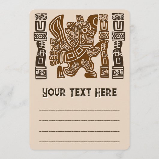 Aztec Eagle Warrior Tribal Oude kunst Programma (Achterkant)