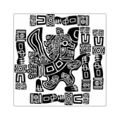 Aztec Eagle Warrior Tribal Oude kunst Rubberstempel (Afrduk)