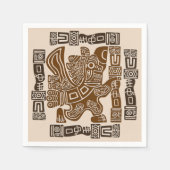 Aztec Eagle Warrior Tribal Oude kunst Servet (Voorkant)