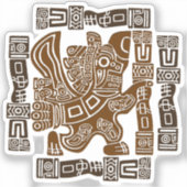 Aztec Eagle Warrior Tribal Oude kunst Sticker (Voorkant)