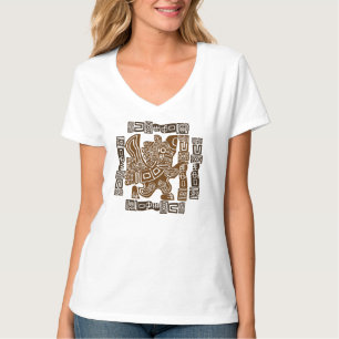 Aztec Eagle Warrior Tribal Oude kunst T-shirt