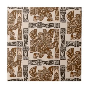 Aztec Eagle Warrior Tribal Oude kunst Tegeltje