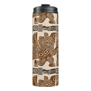 Aztec Eagle Warrior Tribal Oude kunst Thermosbeker