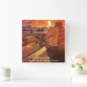 Aztec Empire & Famous Proverb Wall Clock Vierkante Klok (Huis)