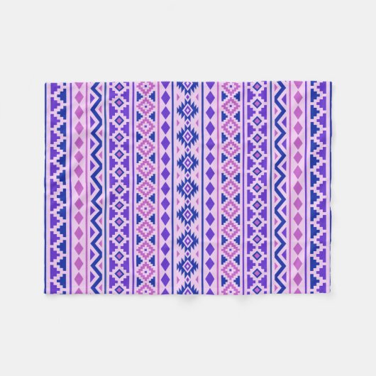 Aztec Essence II Pattern Pinks Blue Paars Fleece Deken (Voorkant (Horizontaal))