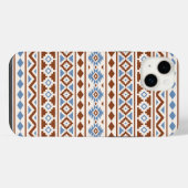 Aztec Essence Motif II Crème bleu rouille (Verso Horizontal)