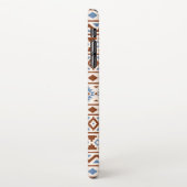 Aztec Essence Pattern II Rust Blue Cream iPhone Hoesje (Linkerkant)