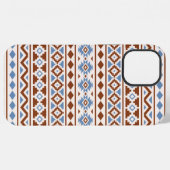 Aztec Essence Pattern II Rust Blue Cream iPhone Hoesje (Achterkant horizontaal)