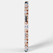 Aztec Essence Pattern II Rust Blue Cream iPhone Hoesje (Rechterkant)