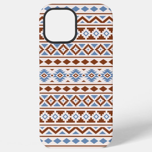 Aztec Essence Pattern II Rust Blue Cream iPhone Hoesje (Achterkant)