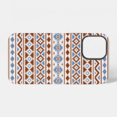 Aztec Essence Pattern II Rust Blue Cream iPhone Hoesje (Achterkant horizontaal)