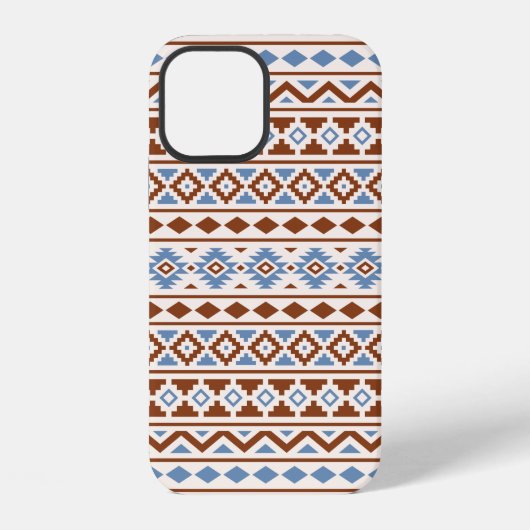 Aztec Essence Pattern II Rust Blue Cream iPhone Hoesje (Achterkant)
