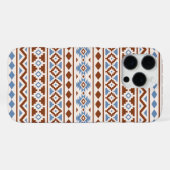 Aztec Essence Pattern II Rust Blue Cream iPhone Hoesje (Achterkant horizontaal)