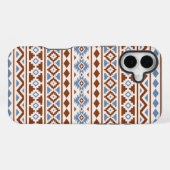 Aztec Essence Pattern II Rust Blue Cream iPhone Hoesje (Achterkant horizontaal)