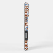 Aztec Essence Pattern II Rust Blue Cream iPhone Hoesje (Rechterkant)