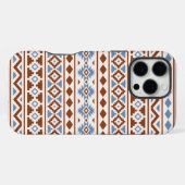 Aztec Essence Pattern II Rust Blue Cream iPhone Hoesje (Achterkant horizontaal)