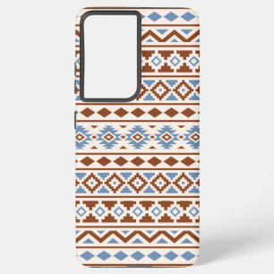 Aztec Essence Pattern II Rust Blue Cream Samsung Galaxy Hoesje