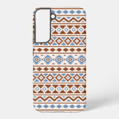 Aztec Essence Pattern II Rust Blue Cream Samsung Galaxy Hoesje (Achterkant)