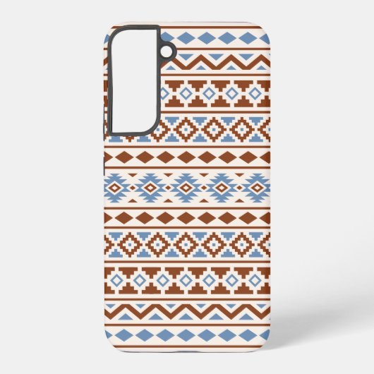 Aztec Essence Pattern II Rust Blue Cream Samsung Galaxy Hoesje (Achterkant)