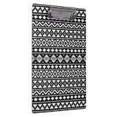 Aztec Essence Pattern II Wit op Zwart Klembord (Rechts)