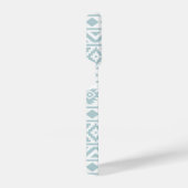 Aztec Essence Ptn III Eend Ei Blauw op Wit iPhone Hoesje (Rechterkant)