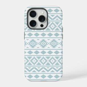 Aztec Essence Ptn III Eend Ei Blauw op Wit iPhone 15 Pro Hoesje
