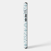 Aztec Essence Ptn III Eend Ei Blauw op Wit iPhone Hoesje (Linkerkant)