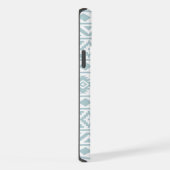 Aztec Essence Ptn III Eend Ei Blauw op Wit iPhone Hoesje (Rechterkant)