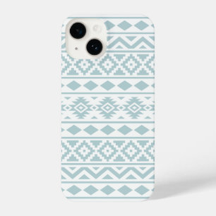 Aztec Essence Ptn III Eend Ei Blauw op Wit iPhone 14 Hoesje