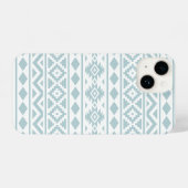 Aztec Essence Ptn III Eend Ei Blauw op Wit iPhone Hoesje (Achterkant horizontaal)