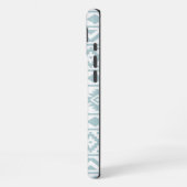 Aztec Essence Ptn III Eend Ei Blauw op Wit iPhone Hoesje (Linkerkant)