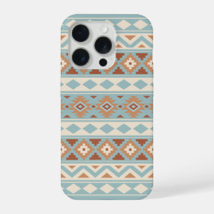 Aztec Essence Ptn IIIb Blauwe Crème Terracotta's iPhone 15 Pro Hoesje