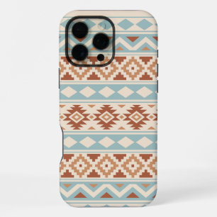 Aztec Essence Ptn IIIb Blauwe Terracotta Crème iPhone 16 Pro Max Hoesje