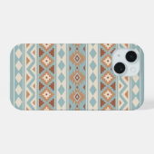 Aztec Essence Ptn IIIb Blue Cream Terracottas (Verso Horizontal)