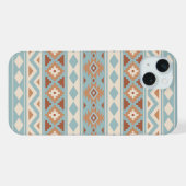 Aztec Essence Ptn IIIb Blue Cream Terracottas (Verso Horizontal)