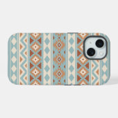 Aztec Essence Ptn IIIb Blue Cream Terracottas (Verso Horizontal)