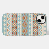 Aztec Essence Ptn IIIb Blue Cream Terracottas Case-Mate iPhone Case (Achterkant (horizontaal))