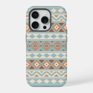 Aztec Essence Ptn IIIb Blue Cream Terracottas iPhone 15 Pro Hoesje