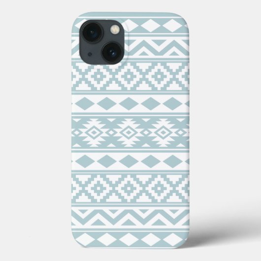 Aztec Essence Ptn IIIb Eend Blauw & Wit Case-Mate iPhone Case (Achterkant)