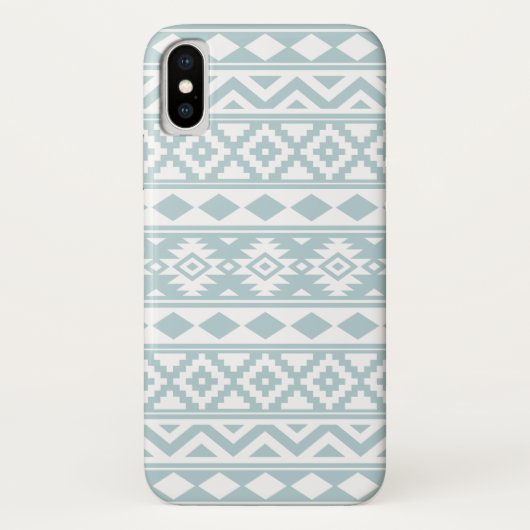 Aztec Essence Ptn IIIb Eend Blauw & Wit Case-Mate iPhone Case (Achterkant)