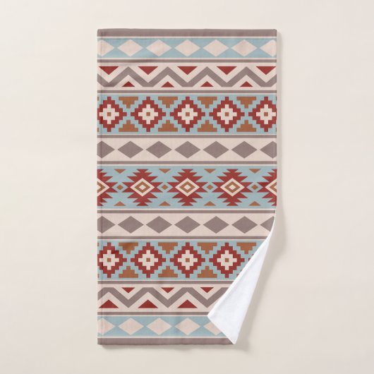 Aztec Essence Ptn IIIb Taupe Blue Crm Terracottas Handdoeken (Handdoek)