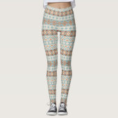 Aztec Essence RPT PTN IIIb Blue Cream Terracotta Leggings (Voorkant)