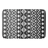 Aztec Essence Verticaal Ptn III Wit op Zwart Badmat (Voorkant)