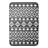 Aztec Essence Verticaal Ptn III Wit op Zwart Badmat (Voorkant Verticaal)