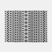 Aztec Essence Verticale Ptn II Black op wit Deurmat (Voorkant)