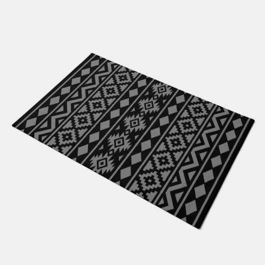 Aztec Essence Verticale Ptn III grijs op zwart Deurmat (Schuin)