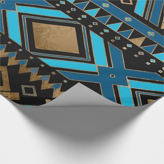 Aztec Ethnic Pattern Art Cadeaupapier (Hoek)