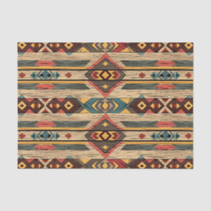Aztec Faux houten tegel patroon decoupage Tissuepapier
