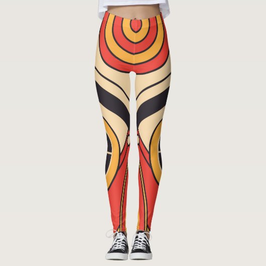 aztec flat-stijl leggings (Voorkant)