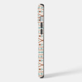 Aztec Formes Motif rouille crème Turquoise (Côté gauche)